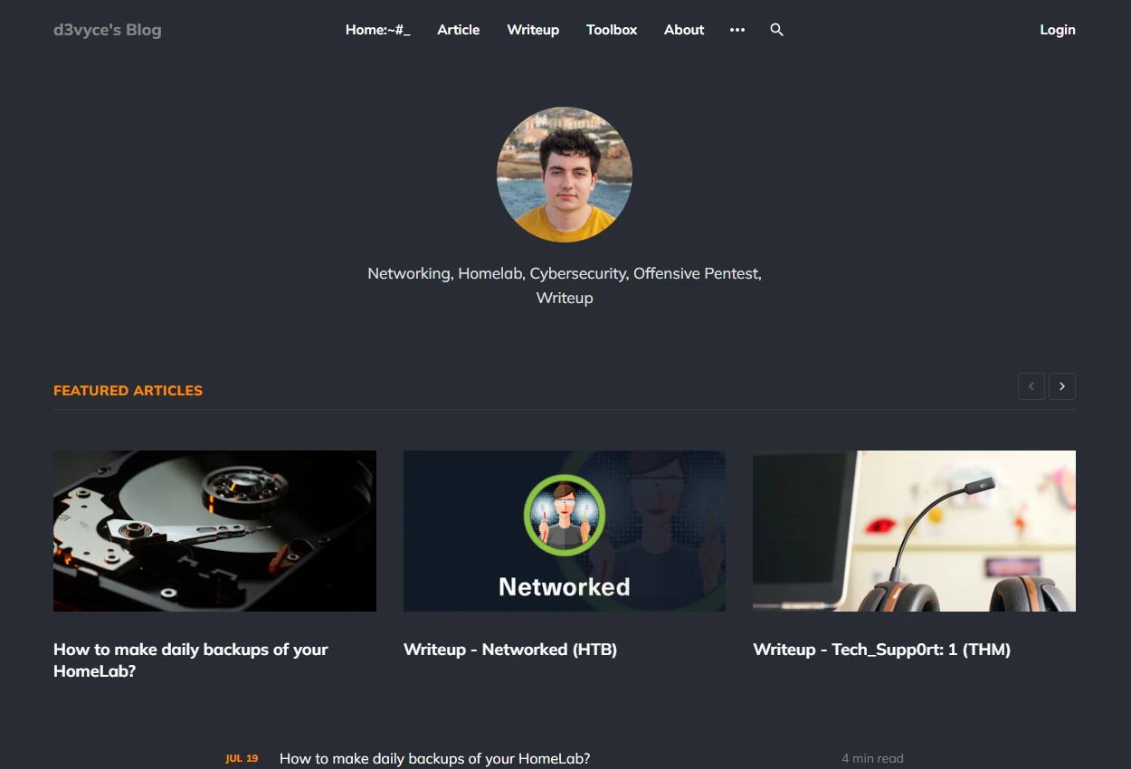 Ghost based blog