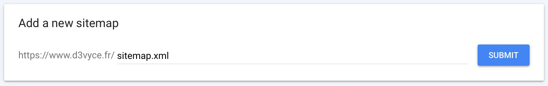 Add sitemap modal